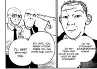 3soyjaks chainsaw_man closed_mouth ear glasses imageboard manga soyjak_party stubble variant:cobson variant:kuzjak variant:soyak // 753x540 // 107.2KB