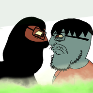 2soyjaks brap brown_skin hair meta:namefags subvariant:cobson_side subvariant:feralside transparent_background trevor_(user) variant:cobson variant:feraljak warrior-z_(user) yellow_sclera // 1489x1491 // 419.2KB