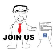 arm clothes glasses hair jehovas_witnesses necktie religion sign soyjak subvariant:chudjak_front variant:chudjak // 1084x964 // 74.8KB