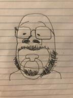 artist:unknown baby babyjak beard caca drawfag drawing glasses meta:not_oc pacifier paper sketch small_eyes stubble variant:gapejak // 3024x4032 // 15.6MB
