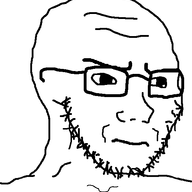 animated concerned frown glasses soyjak stubble talking variant:soyak // 539x600 // 29.9KB