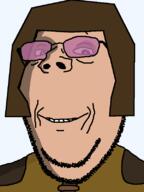 clothes glasses helmet looking_at_you ominous quake ranger_(quake) smile soyjak stubble subvariant:wholesome_soyjak teeth template tinted_glasses variant:gapejak video_game // 600x800 // 18.9KB