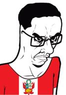 angry closed_mouth clothes country flag glasses hair peru soyjak subvariant:chudjak_seething tshirt variant:chudjak // 750x1080 // 168.2KB