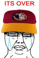 closed_eyes clothes college college_football color crying crying_chudjak florida_state football football_hat glasses hat its_over lips ncaa text united_states variant:chudjak wearing_hat // 411x618 // 158.6KB