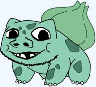 anime artist:hellcat baby bulbasaur deformed frog full_body green_skin kanto looking_at_you nintendo plant pokemon series:gotta_'jak_'em_all smile soyjak stubble subvariant:nathaniel transparent_background variant:gapejak video_game // 595x537 // 9.6KB