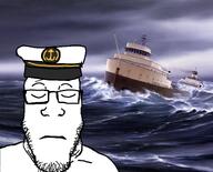 1975 anchor boat cap captain closed_eyes closed_mouth clothes glasses great_lakes hat its_over lake lake_superior sad sailor ship sinking soyjak ss_edmund_fitzgerald storm stubble subvariant:neutralplier text tragedyjakking variant:markiplier_soyjak water wave // 740x599 // 116.7KB