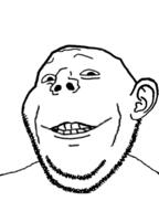 ear raised_eyebrow smile smirk soyjak stubble subvariant:gapealien template variant:gapejak // 600x800 // 116.2KB