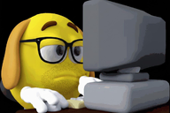 approver chair computer dog dog_ear emoticon emotiguy glasses hand janny keyboard monitor nas:janny pc stubble yellow_skin // 1024x683 // 415.5KB