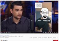 angry ben_shapiro glasses mustache open_mouth religion screenshot soyjak stubble text tiktok variant:feraljak youtube // 1302x900 // 1018.1KB