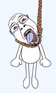 aliased arm bloodshot_eyes cartoon crying eyebrows full_body hanging leg midget open_mouth rope subvariant:hanging_toonjak suicide template transparent_background variant:bernd // 964x1596 // 40.8KB