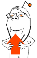 antenna glasses holding_object orange_eyes reddit smile snoo stubble subvariant:wholesome_soyjak transparent_background upvote variant:gapejak // 700x1100 // 57.2KB