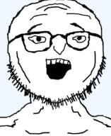 as_the_gods_will front_facing glasses kokeshi_doll mouth_open soyjak stubble traced variant:kokeshijak white_skin // 500x612 // 81.1KB