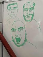 3soyjaks beard closed_mouth glasses hair i_hate internet_is_leaking irl lawnmower open_mouth soyjak stubble subvariant:science_lover the_lawnmower_man variant:chudjak variant:cobson variant:markiplier_soyjak // 3024x4032 // 486.8KB