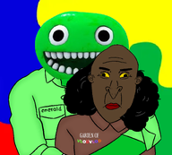 banban brown_shirt brown_skin emerald's_goonfuel emerald_(namefag) garten_of_banban green_shirt green_skin hugging large_nose meta:namefags subvariant:vlodpedo variant:vlodson // 1600x1440 // 401.0KB