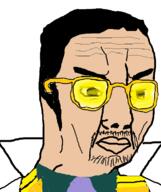 admiral anime beard chud clothes glasses government hair kizaru marine mouth one_piece soyjak suit variant:chudjak wrinkles // 645x770 // 95.1KB
