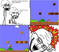 2soyjaks angry bloodshot_eyes crazed crying fuck game_fuel glasses mario nintendo open_mouth smile smug soyjak stickman stubble subvariant:soyak_(crazed) text thick_eyebrows variant:cryboy_soyjak variant:soyak variant:wojak video_game // 800x709 // 392.8KB