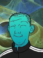 calm closed_mouth clothes ear green_skin hair smile stubble variant:kuzjak // 200x267 // 88.5KB