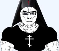 buff christian_cross christian_identity christianity clothes eastern_orthodox glasses hat orthodox orthodox_cross orthodox_priest orthodoxy priest soyjak subvariant:chudjak_front subvariant:muscular_chud variant:chudjak white_skin // 534x467 // 122.6KB