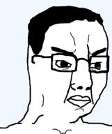 angry closed_mouth frown glasses hair lips soyjak template thick_eyebrows transparent_background variant:chudjak // 645x770 // 15.3KB