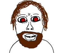 beard charles_manson creepy ear hair one_tooth red_eyes subvariant:vlodcreep swastika transparent_background variant:vlodson // 1039x937 // 61.0KB