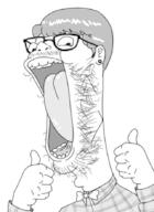 adams_apple bowtie clothes ear earring glasses hair mustache soyjak stretched_mouth stubble template thumbs_up tongue variant:unknown // 642x880 // 85.2KB