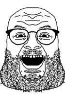 glasses open_mouth soyjak stubble variant:its_out_get_in_here // 500x719 // 21.7KB