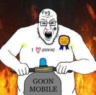 award blart blood bloodshot_eyes booger crying drool faggot fire glasses gooner i_trans_heart open_mouth scooter soyjak spade stubble sweat_stain sweating variant:blartjak // 875x864 // 315.7KB