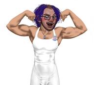 bulge drawing flexing muscles muscular_male subvariant:crazed_troonjak tranny transgender_flag transgender_symbol ywnbaw // 1196x1080 // 259.7KB