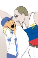 arrow buff eurasian finland looking_up muscles nato nordic_chad open_mouth orange_skin politics russia sweater t_shirt variant:cobson vladimir_putin // 341x512 // 135.4KB