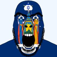 angry animal beard bird blue_eyes eagle facial_mark flag flag:israel flag:new_york forehead_mark glasses globe hair israel latin_text looking_at_you new_york open_mouth queen_of_spades soyjak spade star_of_david state stubble subvariant:cobson_front2 subvariant:spadeson sun text thick_eyebrows united_states variant:cobson // 800x800 // 174.8KB