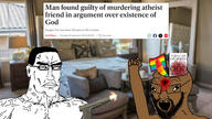 arm atheism beard black_skin book brainless buff chest chud closed_mouth dildo ear eyes fist flag gay glasses hair hand hands_up jaw jawline lgbt lips mewing muscles muscly open_mouth richard_dawkins soyjak subvariant:perceptive_chud template transparent_background variant:chudjak variant:soyak vein veiny yellow_teeth // 1920x1080 // 440.6KB