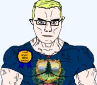 award blond blue_eyes flag:vermont glasses muscles subvariant:muscular_chud variant:chudjak vermont // 1059x929 // 280.7KB