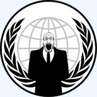 anonymous arm clothes emblem glasses necktie open_mouth soyjak stubble suit variant:markiplier_soyjak // 1200x1200 // 179.5KB