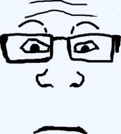 eyes face frown glasses mouth subvariant:neutralplier template transparent variant:markiplier_soyjak // 351x388 // 3.6KB