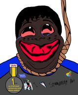 autism badge bloodshot_eyes furfag furry pink_eyes red_lips rope shitskin subvariant:hunky_twink_sex_machine trend:slopjak variant:alicia // 592x720 // 227.4KB