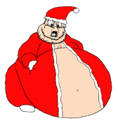 belly_button chest_hair coat fat full_body glasses obese one open_mouth santa_claus santa_hat stubble transparent_background variant:fatpony // 1166x1330 // 11.9MB