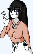 beanie blue_eyes blush clothes female glasses hair hand meta:tagme nas nose variant:soytan // 602x989 // 27.5KB