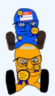 2soyjaks alfieclittyleakagearchive_(namefag) arms_crossed award blue_skin glasses jimbo_(namefag) jimboclittyleakagearchive_(namefag) meta:namefags orange_skin series:nonexistant_namefags shoe sitting subvariant:condiment variant:feraljak // 743x1302 // 116.1KB