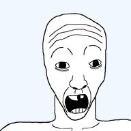 crooked_teeth no_glasses no_stubble open_mouth soyjak template variant:casnatus // 800x800 // 13.5KB