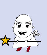 big_eyes dress fairy margerald meta:barely_a_soyjak no_glasses no_stubble nonsense one_tooth star variant:vlodson wand wing // 279x329 // 12.9KB