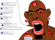 Warrior-Z(user) brown_skin ear earring nails open_mouth queen_of_hearts speech_bubble subvariant:slutson text variant:cobson // 1200x861 // 138.4KB