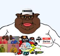art closed_mouth clothes ear fat glasses hair holding_object jreg lips mutt polcompball political_compass reddit smile subvariant:branigger tshirt variant:brandon variant:meximutt // 1256x1187 // 672.9KB