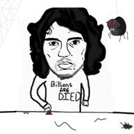 billions_must billions_must_die bug chud its_over long_hair patrick_crusius spider text variant:chudjak // 1000x1000 // 318.3KB