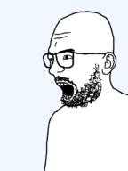 bald beard doll_(user) ear glasses open_mouth variant:buddy // 462x616 // 8.2KB