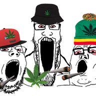 3soyjaks 420 beanie bloodshot_eyes cap clothes dude_weed fedora glasses hat open_mouth palindrome_get smoking soyjak stretched_mouth stubble trend:soyjak_trio variant:gapejak variant:markiplier_soyjak variant:tony_soprano_soyjak weed // 1589x1232 // 924.9KB