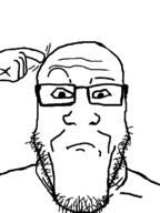 confused glasses soyjak stubble variant:markiplier_soyjak // 600x800 // 32.4KB