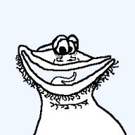 coloring_book glasses happy lips nose open_mouth poopson stubble tongue variant:globox_soyjak // 256x256 // 3.3KB