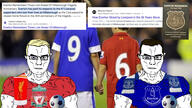 2soyjaks arm article blue_eyes britain buff closed_mouth clothes disaster ear emblem england everton everton_FC field football glasses grieve hair liverbird liverpool liverpool_FC rememberance scarf soccer soyjak sport sports subvariant:chudjak_front subvariant:muscular_chud team tshirt united_kingdom variant:chudjak vein yellow_hair // 1920x1080 // 583.2KB