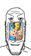 Ipad_fuck beard brainrot closed_mouth cocomelon forehead_lines ipad ipad_kid long_face stubble variant:market_player variant:markiplier_soyjak white_background white_skin // 608x1080 // 98.4KB
