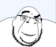 beard closed_mouth eyebrows glasses looking_at_you smile smug subvariant:ogreson transparent_background variant:cobson // 872x737 // 21.8KB